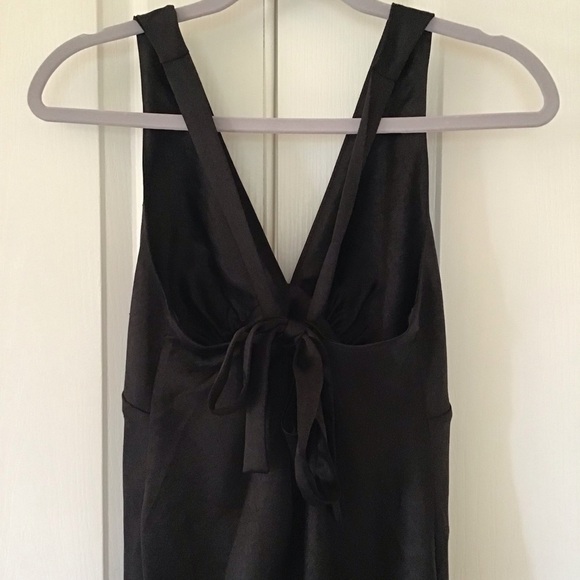 Third Form Elegant Black Satin Sleeveless bias midi Dress Australia Sz 8 - Picture 5 of 7